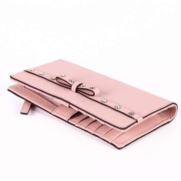 Kate Spade Stacy Laurel Way Jeweled Bow Wallet - Picture 5 of 8